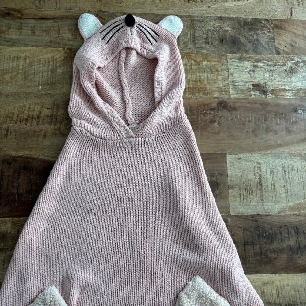 Girls pink fox sweater